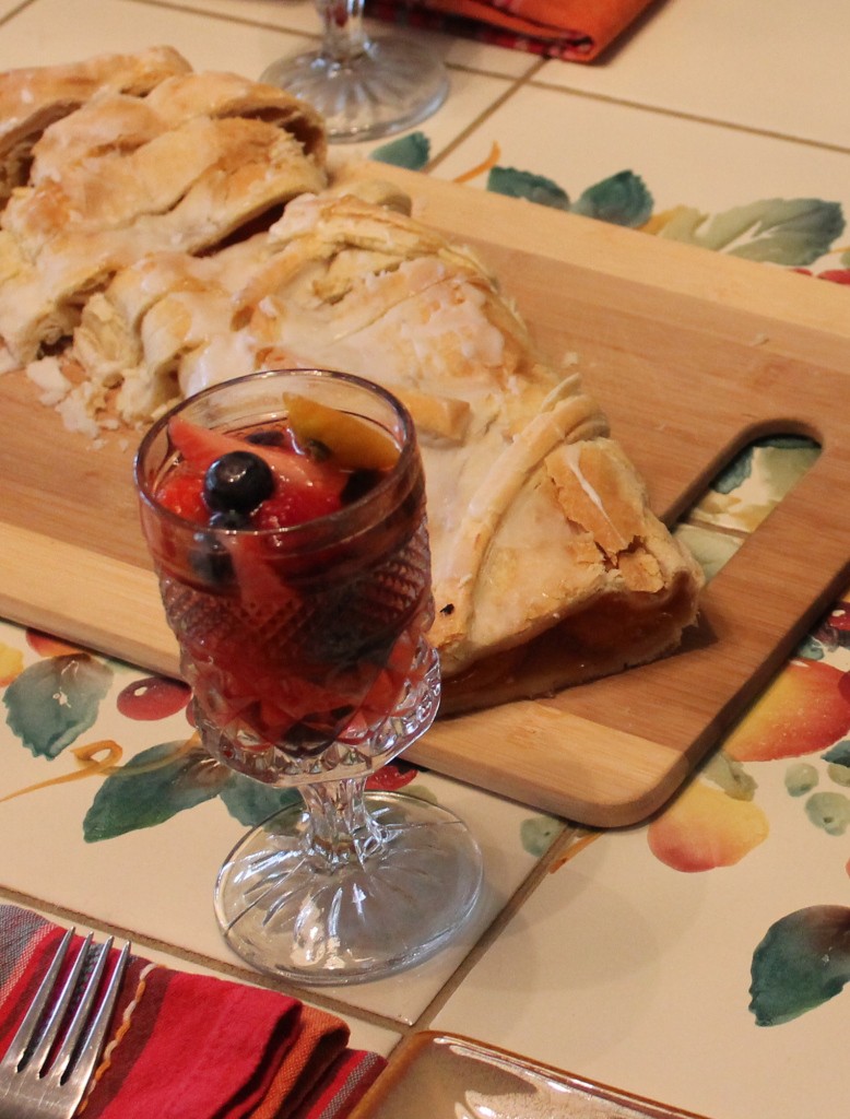 Sangria marinated fruit